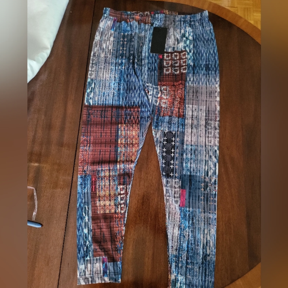 LBisse Patchwork Patterned Leggings